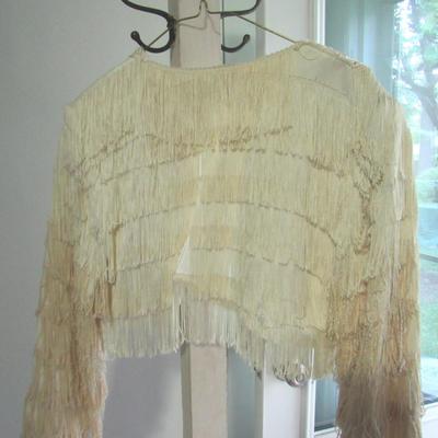 1960-70s GoGo Short Jacket With Fringe, Roberta, Medium
