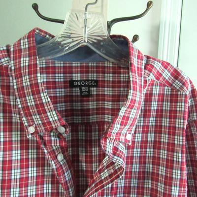 Men's Vintage Button Down Shirt, 2XL, 50-52, George