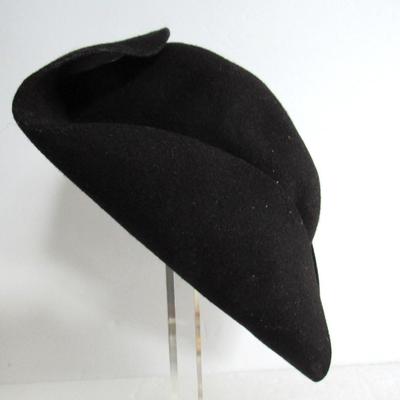Vintage Smaller Size Tri Corner Hat, 100 Wool, M