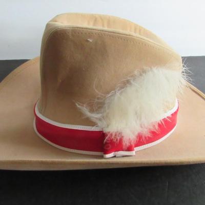 Older Men's Coca Cola Cowboy Hat With Feather, M