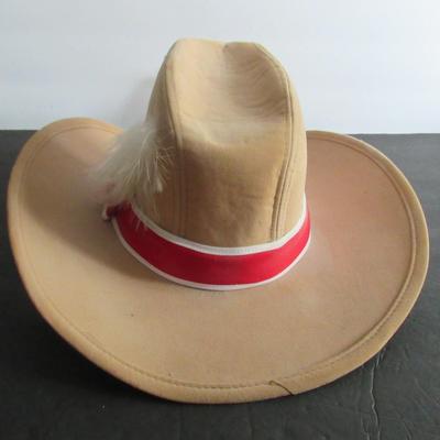 Older Men's Coca Cola Cowboy Hat With Feather, M