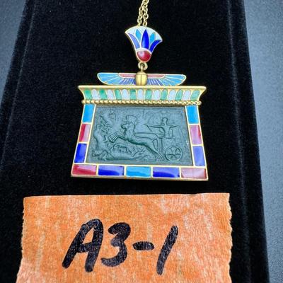 Estate Gold Necklace with Pendant