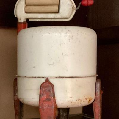 Vintage child toy wringer washing machine
