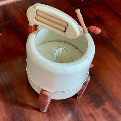 Vintage child toy wringer washing machine