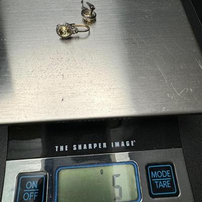 Judith Ripka Heart Necklace and Earrings 14K 925