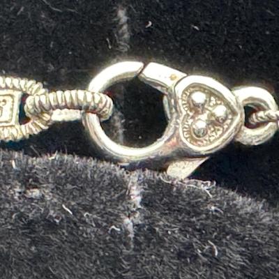 Judith Ripka Heart Necklace and Earrings 14K 925