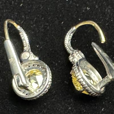 Judith Ripka Heart Necklace and Earrings 14K 925