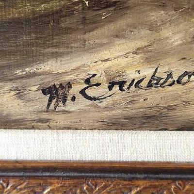 Lot #16 Original Oil on Canvas Painting -Listed Artist M. Erickson