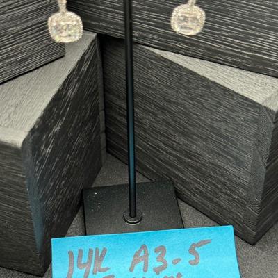 14K Pierced Hanging Earrings