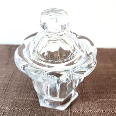 Lot #18 BACCARAT Bretagne Crystal Mustard/Jam Jar with lid