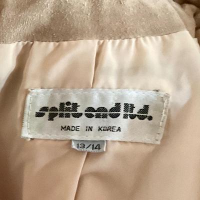 Light tan suede jacket size 13-14