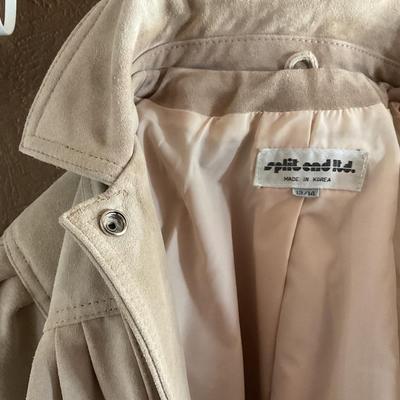 Light tan suede jacket size 13-14
