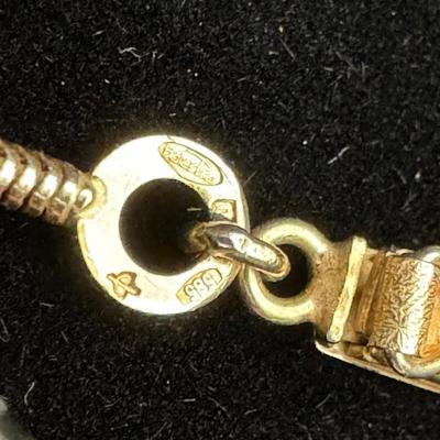 30” Gold Chain & Pendant with Egyptian Hieroglyphs