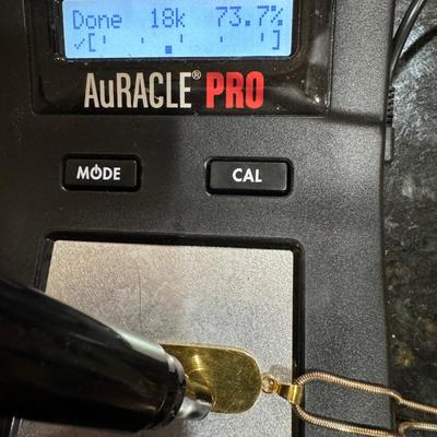 30” Gold Chain & Pendant with Egyptian Hieroglyphs