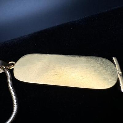 30” Gold Chain & Pendant with Egyptian Hieroglyphs