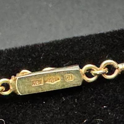 30” Gold Chain & Pendant with Egyptian Hieroglyphs