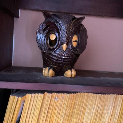 Vintage owl lantern, votive candle holder