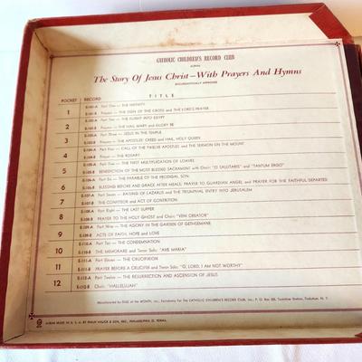 Lot #25 Vintage 12 Record Set - Scarce - Catholic Children's Record Club - Complete