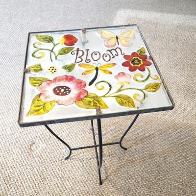 Lot #27 Sweet Molded Glass outdoor table - "Bloom"