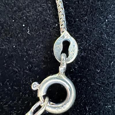 Sterling Silver Heart Necklace and Sterling Pearl Earrings