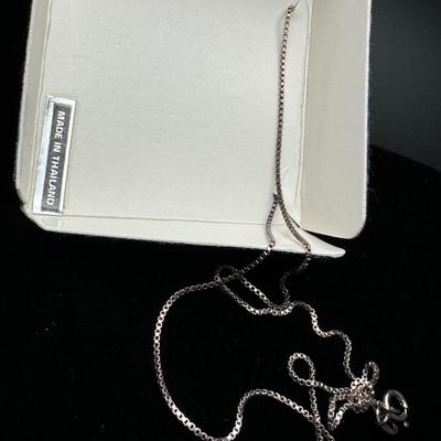 Sterling Silver Heart Necklace and Sterling Pearl Earrings