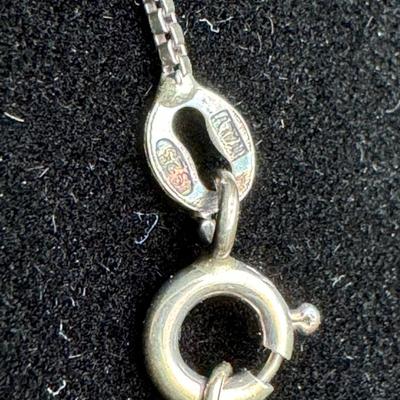 Sterling Silver Heart Necklace and Sterling Pearl Earrings