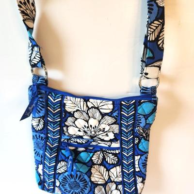 Lot #28 Vera Bradley Cross Over Bag - Blue Bayou pattern