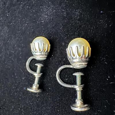 Vintage Pearl Earrings & Necklace