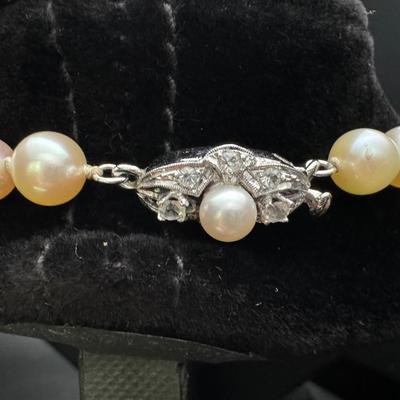 Vintage Pearl Earrings & Necklace