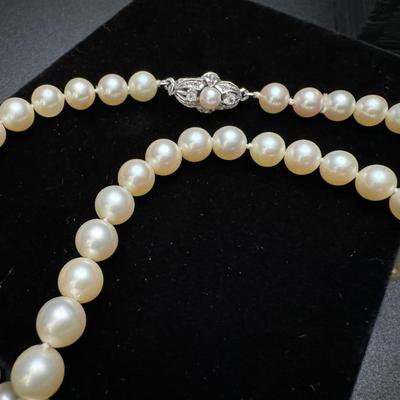 Vintage Pearl Earrings & Necklace