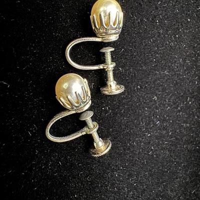 Vintage Pearl Earrings & Necklace