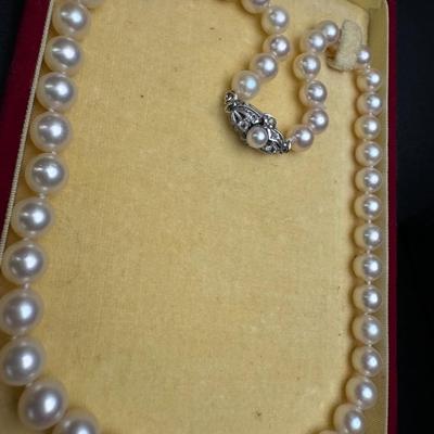 Vintage Pearl Earrings & Necklace