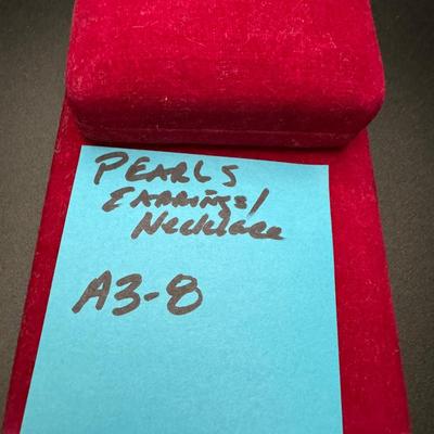 Vintage Pearl Earrings & Necklace