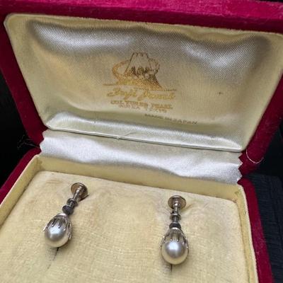 Vintage Pearl Earrings & Necklace