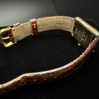 Cartier Paris Watch Argent 925 Plaque OR G 20M Swiss