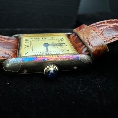 Cartier Paris Watch Argent 925 Plaque OR G 20M Swiss