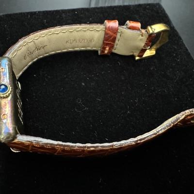 Cartier Paris Watch Argent 925 Plaque OR G 20M Swiss