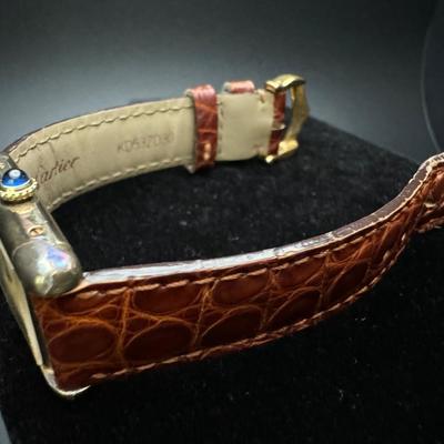 Cartier Paris Watch Argent 925 Plaque OR G 20M Swiss