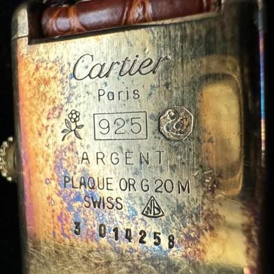 Cartier Paris Watch Argent 925 Plaque OR G 20M Swiss