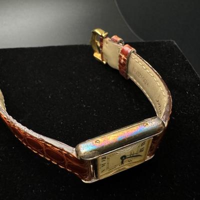 Cartier Paris Watch Argent 925 Plaque OR G 20M Swiss