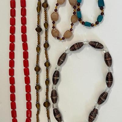 Vintage Bakelite Style Necklaces & Stretch Bracelets