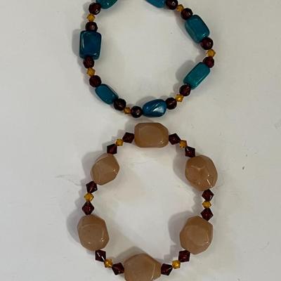 Vintage Bakelite Style Necklaces & Stretch Bracelets