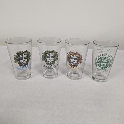 Green Man Brewing Pint Glasses Asheville NC