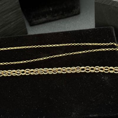 14K Gold Bracelet & 18K Gold Chain Necklace
