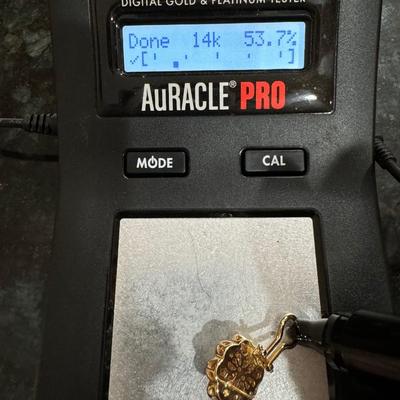 14K Gold Baguette & Round Diamond Earrings - Heavy