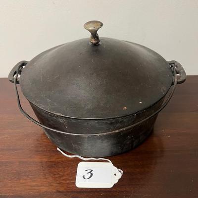 Rare cast iron Wagner sidney whistle top cast iron Dutch Oven