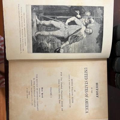 history of the US antique book set elson