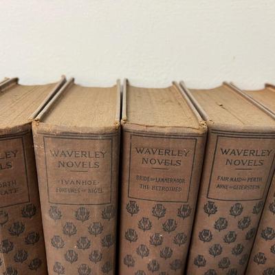waverly novels antique book set