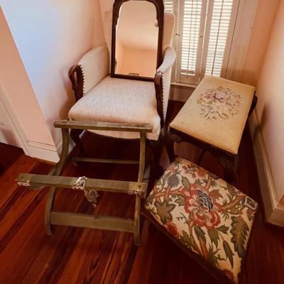 antique stool,chair lot