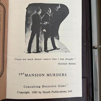 vintage sherlock holmes consulting detective game, book lot